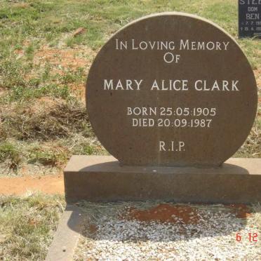 CLARK Mary Alice 1905-1987