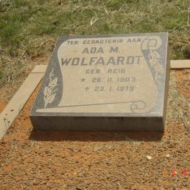 WOLFAARDT Ada M. nee REID 1903-1979