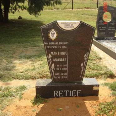 RETIEF Marthinus Ananias 1935-2002