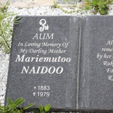 NAIDOO Mariemutoo 1883-1979