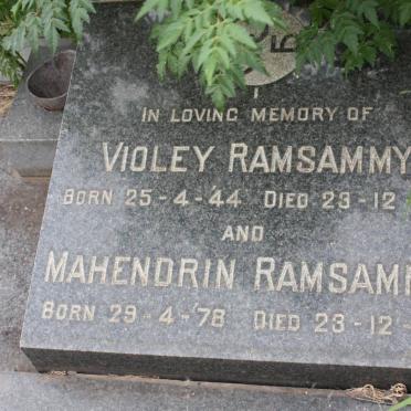 RAMSAMMY Violey 1944-1978 :: RAMSAMMY Mahendrin 1978-1978