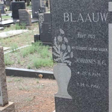 BLAAUW Johannes H.G. 1924-1966