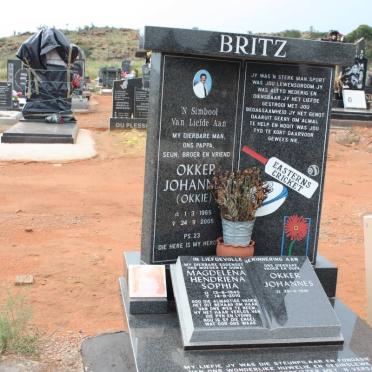 BRITZ Okker Johannes 1941- &amp; Magdelena Hendriena Sophia 1945-2010 :: BRITZ Okker Johannes 1965-2005