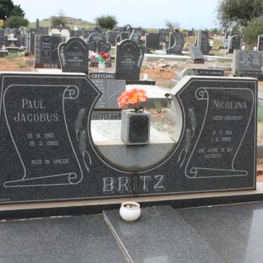 BRITZ Paul Jacobus 1910-1985 &amp; Nicolina KRUGER 1914-1993
