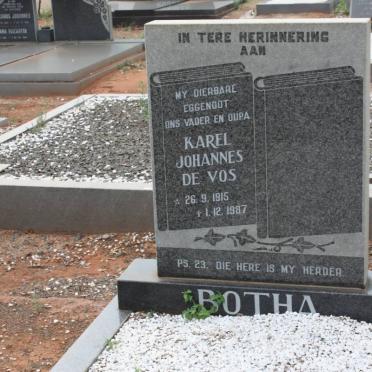 BOTHA Karel Johannes de Vos 1915-1987