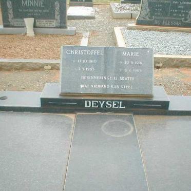 DEYSEL Christoffel 1910-1985 &amp; Marie 1916-1958