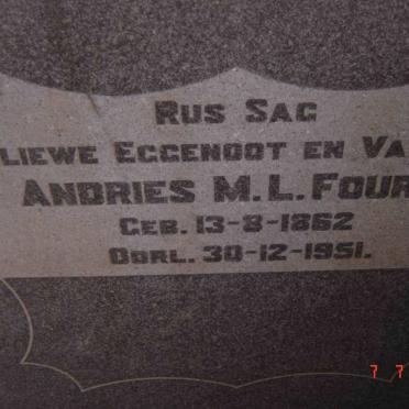 FOURIE Andries M.L. 1862-1951