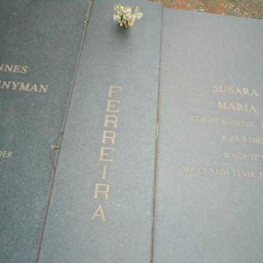 FERREIRA Susara Maria, nee KNOETZE 1918-1987