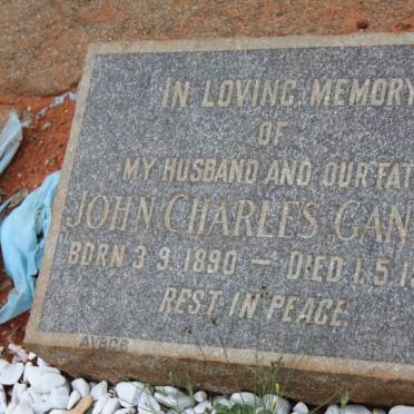 GANDER John Charles 1890-1954