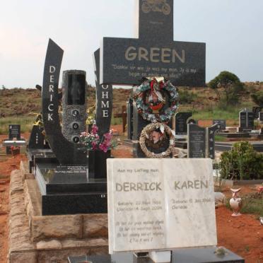 GREEN Derrick 1966-2004 &amp; Karen 1968-