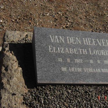 HEEVER Elizabeth Lourina, van den 1922-1963