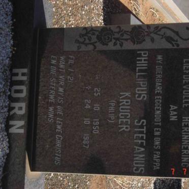 HORN Phillipus Stefanus Kruger 1950-1987