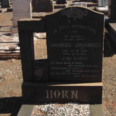 HORN Jacobus Johannes 1903-1981