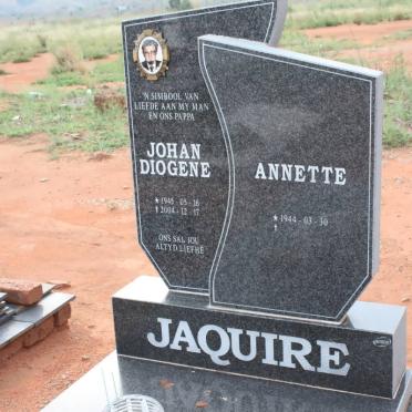 JAQUIRE Johan Diogene 1945-2004 &amp; Annette 1944-