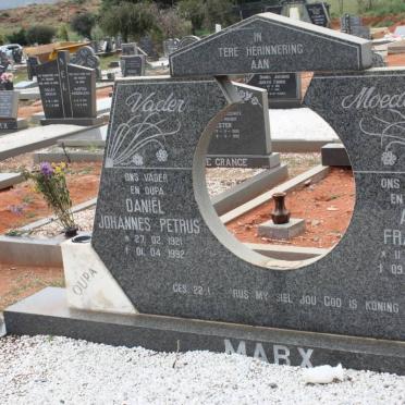 MARX Daniël Johannes Petrus 1921-1992 &amp; Anna Francina 1931-1992