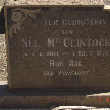 McCLINTOCK Sue 1900-1972