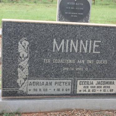 MINNIE Adriaan Pieter 1888-1964 &amp; Cecilia Jacomina VAN DEN BERG 1893-1968