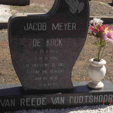 OUDSTHOORN Jacob Meyer de Kock, van Reede van 1926-1986