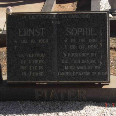 PIATER Ernst 1908- &amp; Sophie 1916-1992