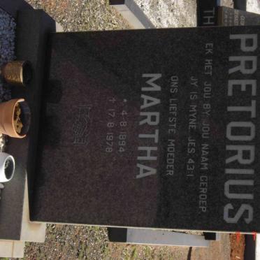 PRETORIUS Martha 1894-1978