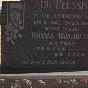PLESSIS Johanna Margaretha, du nee MARAIS 1892-1970