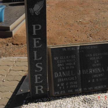 PELSER Daniel J. 1936-1993 &amp; Hermina A. 1938-