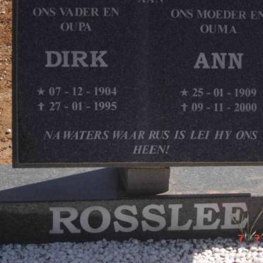ROSSLEE Dirk 1904-1995 &amp; Ann 1909-2000
