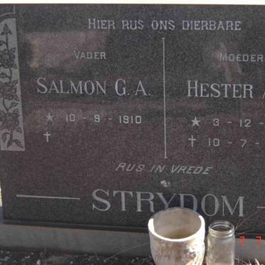 STRYDOM G.A. 1910- &amp; Hester A.H. 1911-1976
