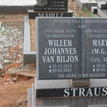 STRAUSS Willem Johannes van Biljon 1914-2002 &amp; M.G.H. MARE 1918-1985