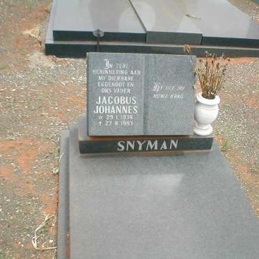 SNYMAN Jacobus Johannes 1938-1983