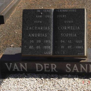 SANDT Zacharia Andrias, van der 1915-1998 &amp; Cornelia Sophia 1921-1983