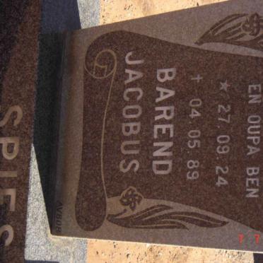 SPIES Barend Jacobus 1924-1989