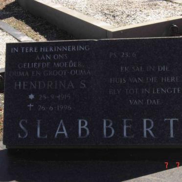 SLABBERT Hendrina S. 1915-1996