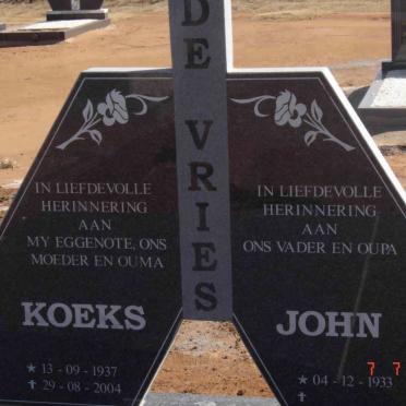 VRIES John, de 1933- &amp; Koeks 1937-2004