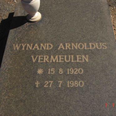 VERMEULEN Wynand Arnoldus 1920-1980