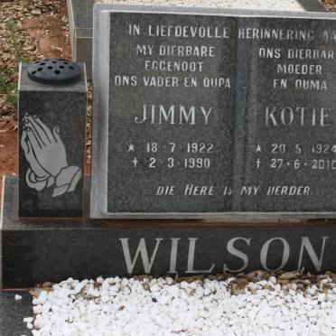 WILSON Jimmy 1922-1990 &amp; Kotie 1924-2010