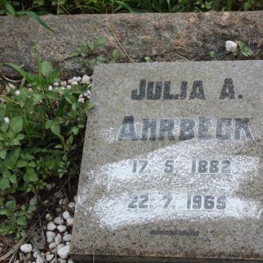 AHRBECK Julia A. 1882-1965