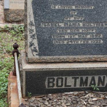 BOLTMAN Isabel Maria nee VAN DER HOFF 1892-1932