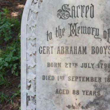 BOOYSEN Gert Abraham 1798-1886