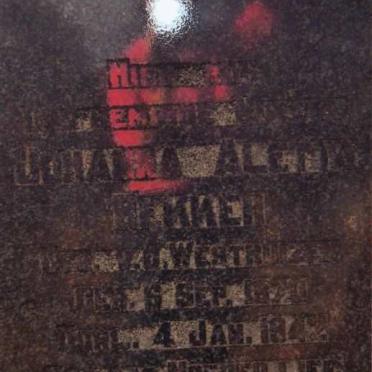 BEKKER Johanna Aletta nee V.D. WESTHUIZEN 1870-1942 
