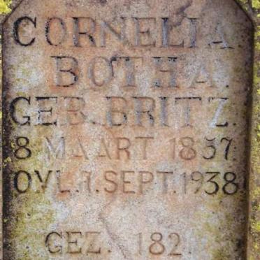 BOTHA Cornelia nee BRITZ 1857-1938 