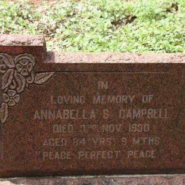 CAMPBELL Annabella S. -1930