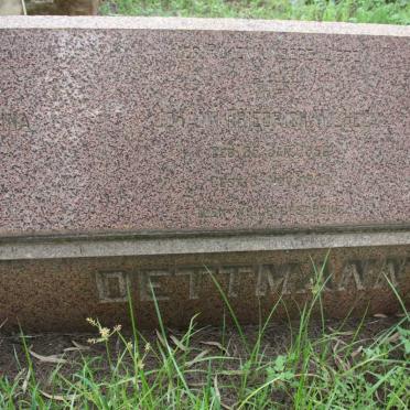 DETTMAN Johann Friedrich Wilhelm 1856-1933 :: DETTMAN Frieda Anna Adelina 1852-1852 :: DETTMANN Christiana 1860-1946
