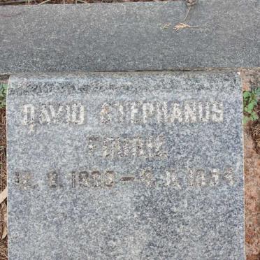 FOURIE Johannes Stephanus 1859-1902 :: FOURIE Maria Barendina 1873-1924 :: FOURIE David Stephanus 1895-1954