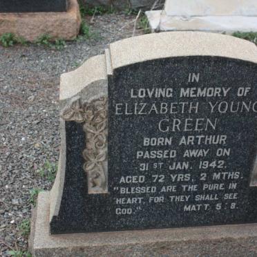 GREEN Elizabeth Young nee ARTHUR -1942