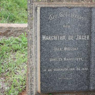 JAGER Margritha, de nee MULLER -1944 