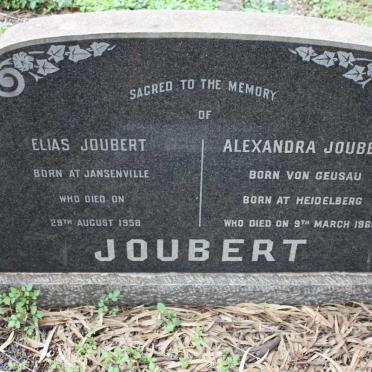 JOUBERT Elias -1958 &amp; Alexandra VON GEUSAU -1961