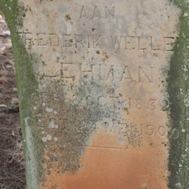 LEHMAN Frederick Wellem 1832-1900