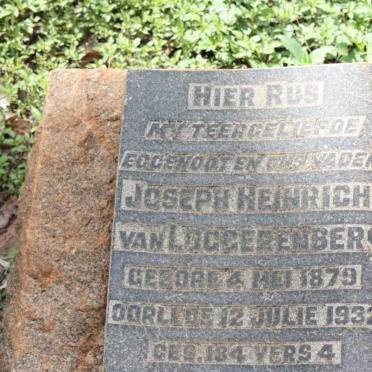 LOGGERENBERG Joseph Heinrich, van 1879-1932