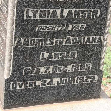 LANSER Adriana nee TIMMERMAN 1854-1937 :: LANSER Andries 1851-1930 :: LANSER Anna Cornelia geb TALJAARD 1897-1936